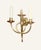 Pair of Antique French Brass Two-Light Wall Sconces With Double Scroll Arms For Sale - Image 4 of 5
