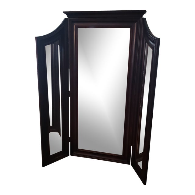 Boudoir Tri-Fold Full Length Floor Mirror | Chairish