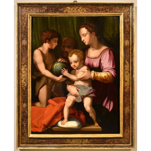Agnolo di cosimo, known as 'il bronzino' (monticelli di firenze, 1503 – florence, 1572) the holy family with the infant...