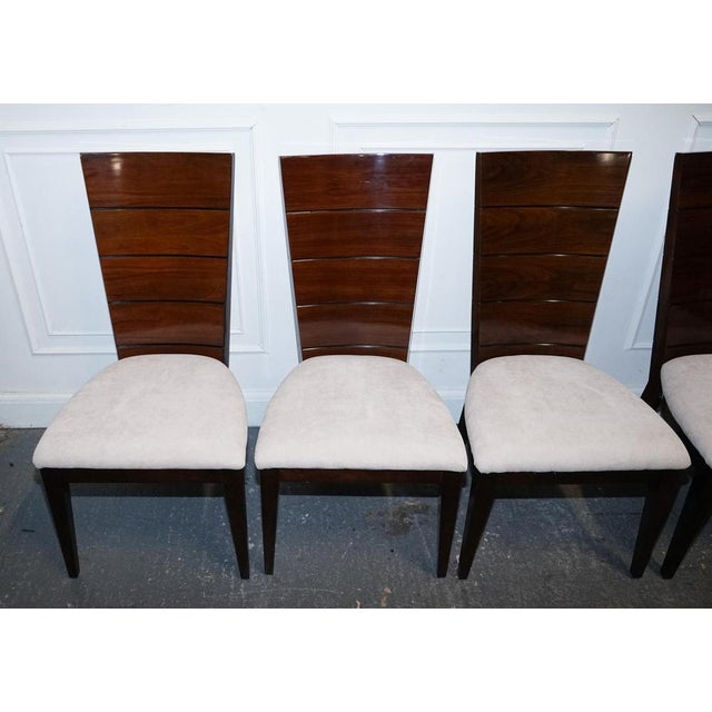 Exquisite Set Of 10 Dining Chairs by Giorgio Collection. They embody the elegance and glamour of Art Deco design,...