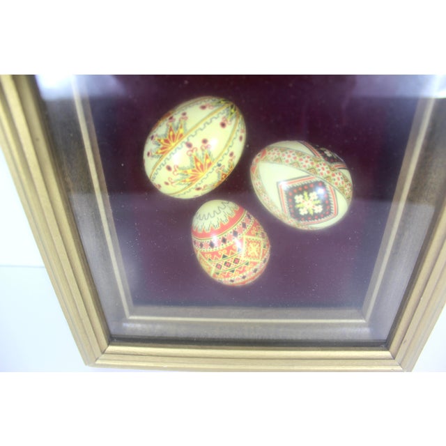 Vintage Framed Pysanka Ukrainian Eggs For Sale - Image 6 of 7