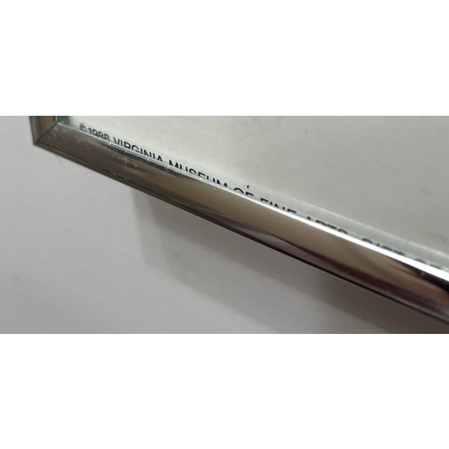 1980s Vintage 1980s Framed Georgia O’Keeffe “Light Iris” Museum Poster, Virginia Museum of Fine Arts For Sale - Image 5 of 5