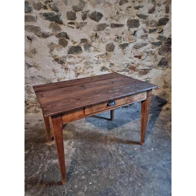 Antique French Table with Drawer, 1920 For Sale - Image 11 of 14