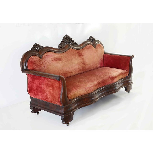 Antique Regency Sofa - Mahogany Veneer For Sale In Providence - Image 6 of 9