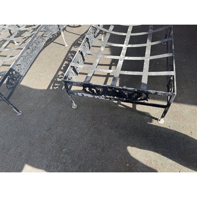 Pair of Vintage Molla Cast Aluminum Chaise Lounges For Sale - Image 14 of 15