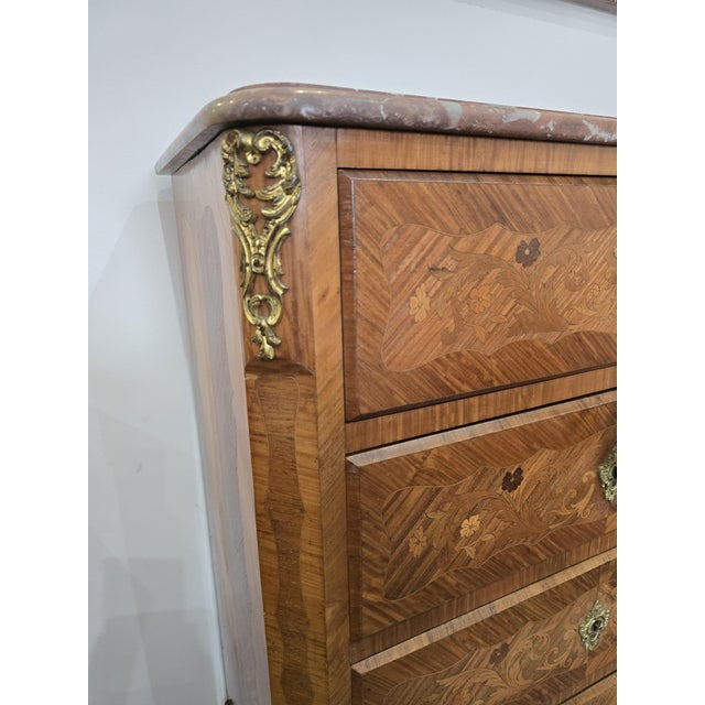 Louis XV Style Marquetry Chiffonier For Sale - Image 6 of 18