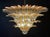 Mid-Century Modern Murano Style Chandelier Palms on 4 Levels - 163 Amber and Clean Glasses For Sale - Image 3 of 9