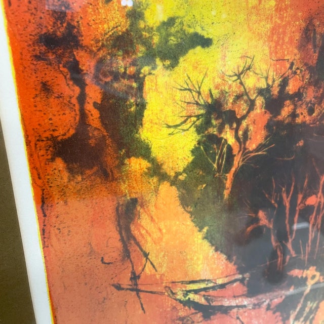 Hoi Lebadang Limited edition Lithograph 267/275 abstract Art Boats Along River Artist Lebadang was born in Vietnam and...