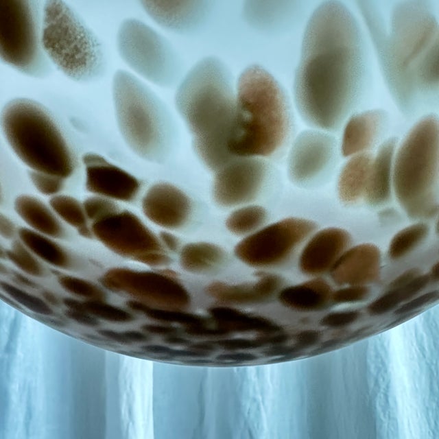 Metal Mid-Century Italian Murano Glass Globe Pendant with Brass, 1970s For Sale - Image 7 of 18