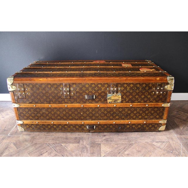 Brown Cabin Trunk from Louis Vuitton, 1920s For Sale - Image 8 of 18