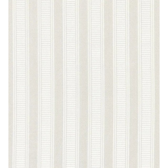 The House of Scalamandré Shirred Stripe Fabric, Eggshell For Sale