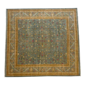 Square Tabriz Style Rug , 12'3 X 13'1