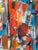 Orange Colourful Red, Blue and Yellow Abstract Painting by Vahan Yervadyan For Sale - Image 8 of 12