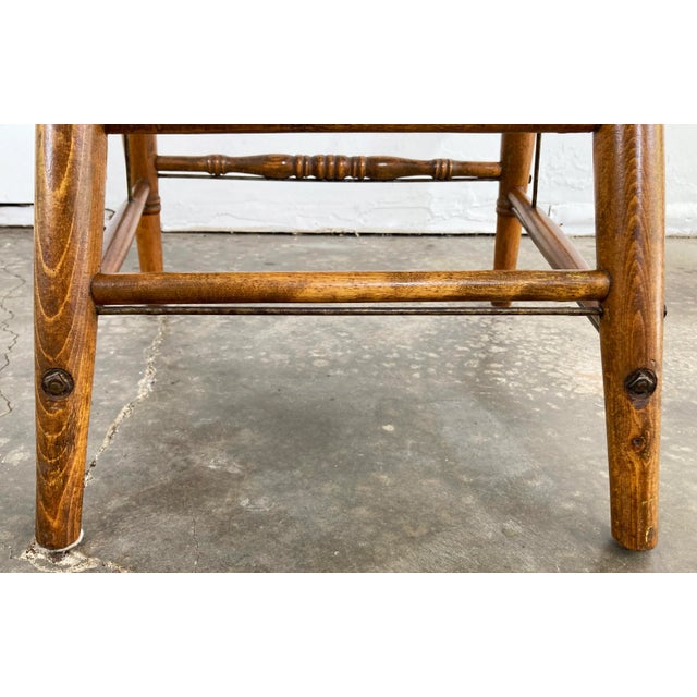 Antique Saloon Style Wood Captain's Chair For Sale - Image 12 of 12