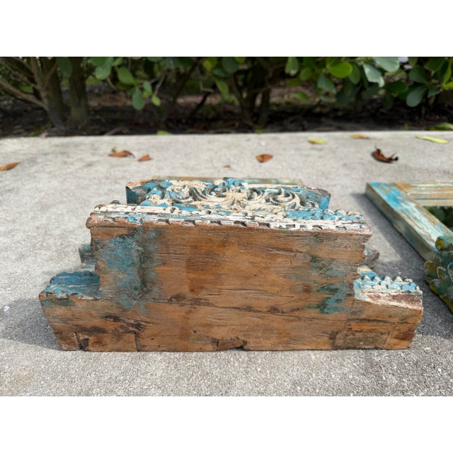 Vintage Architectural Salvage Wall Shelf Mirrors – Pair For Sale - Image 4 of 14