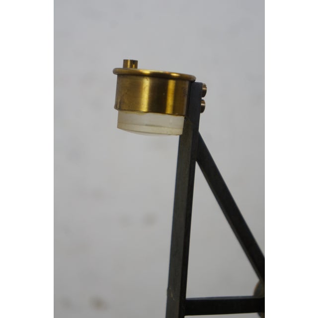 Metal Antique Max Kohl Chemnitz Germany Brass Iron Optical Polariscope Scope 15" For Sale - Image 7 of 17