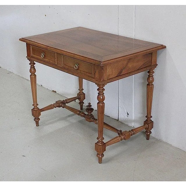 Small Desk in Walnut, 1920s For Sale - Image 3 of 18