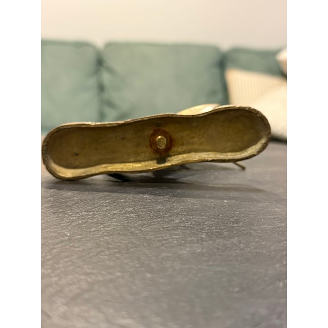 Traditional Vintage Solid Brass Sailboat Sculpture Nautical Coastal Decor Mid Century 7.5” For Sale - Image 3 of 3