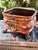 A beautifully handcrafted antique copper vessel dating to the Arts & Crafts and Art Nouveau period, featuring folded-lock...