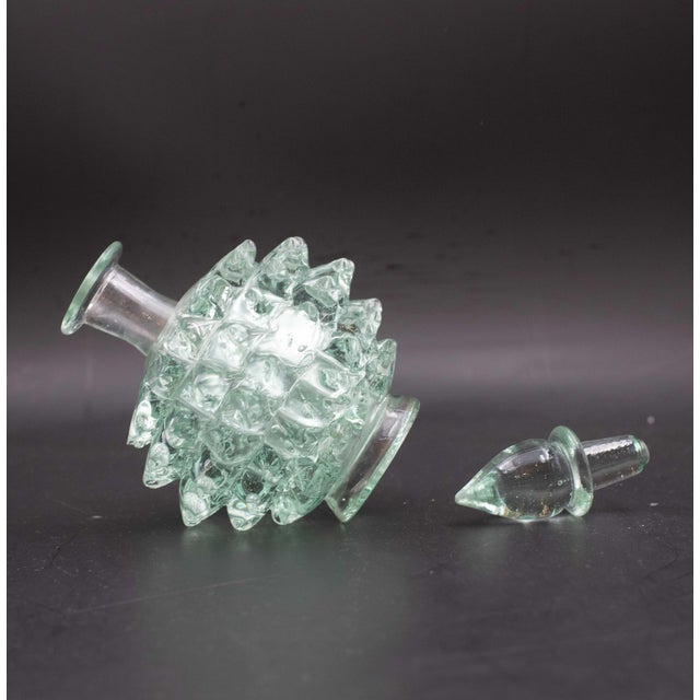 1940s Green Ercole Barovier Rostrato Murano Style Glass Vase for Barovier & Toso For Sale - Image 6 of 10