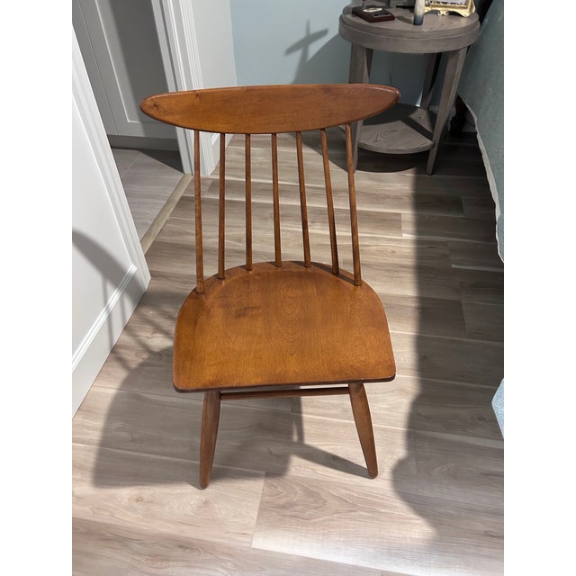 Conant Ball Vintage Conant Ball Wood Spindle Back Chair For Sale - Image 4 of 4