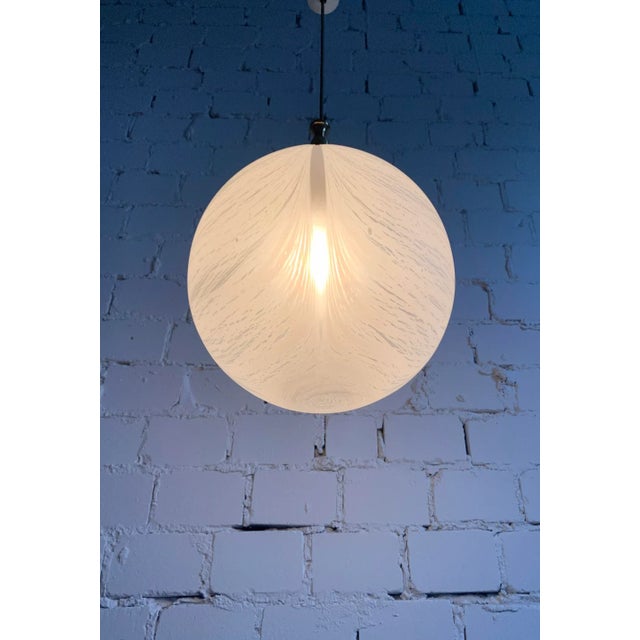 Vintage Glass Pendant Lamp, 1970s For Sale - Image 3 of 9