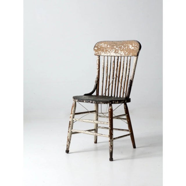Antique Spindle Back Chair For Sale - Image 4 of 12