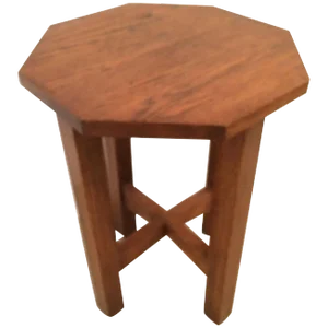 Mission Style 19th Century Oak Octagonal Small Side Drinks Table