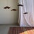 Medium-sized, flat, undulating leaf pendant light in teak with a floral grain and striations underneath. Elegant and...