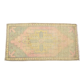 Oushak Vintage Small Rug For Sale