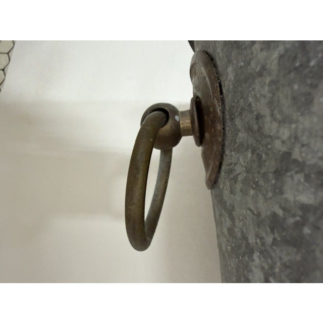 Metal 1990s Hen-Feathers Collection Galvanized Clawfoot Garden Tub Trough For Sale - Image 7 of 14