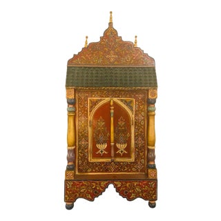 1960s Handmade Moucharabeih Moroccan Mirror With Two Doors For Sale