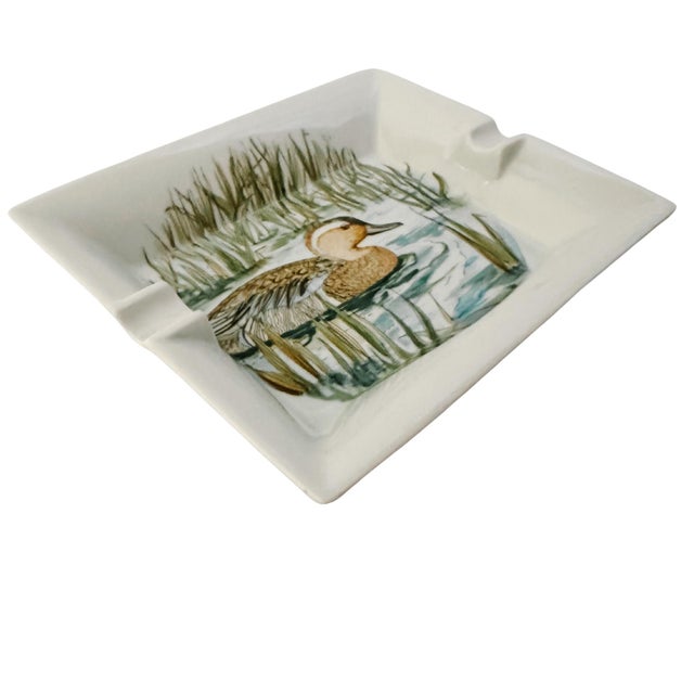 A beautiful mid-century French porcelain ashtray, sourced directly from Paris. Crafted by Porcelaines Ternet in the world-...