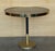 1970s Hollywood Regency Round Cantilever Brass Dinning Table with Black Glass For Sale - Image 18 of 18