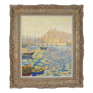 Unknown, Antibes from the Harbour, 1920s, Framed For Sale