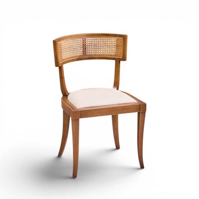 Michael Taylor for Baker Klismos Mid Century Cane Dining Chairs - Set of 4 For Sale - Image 10 of 11