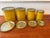 Early 20th Century Bright Yellow Enamel Flour, Sugar, Coffee & Tea Kitchen Canisters – Set of 4 For Sale - Image 16 of 17