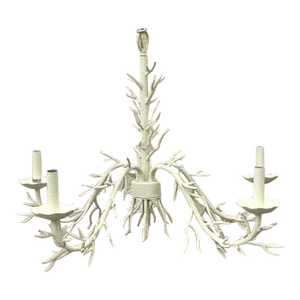 Vintage Coastal Coral Branch Chandelier
