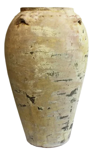 Vintage Cask Yellow Earth Ware Planter Pot