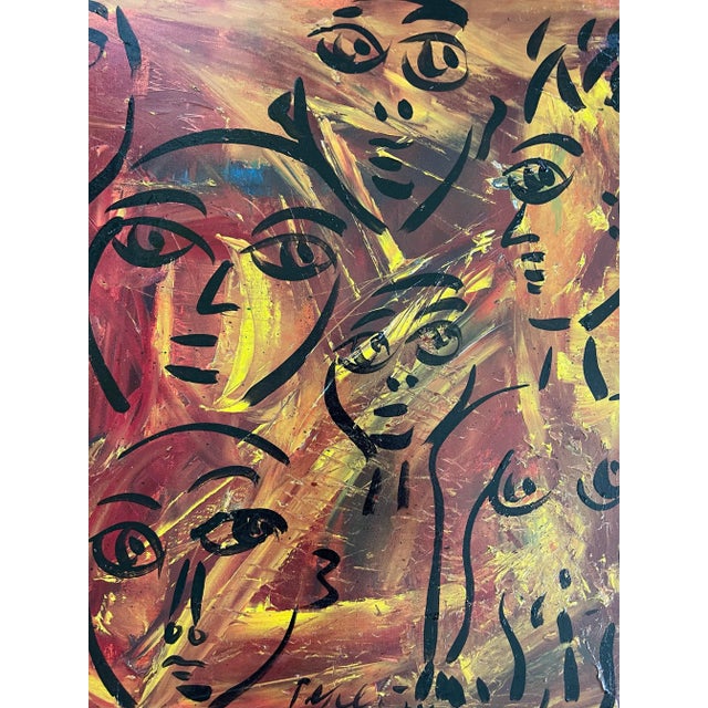 Peter Keil Figurative Abstract Painting, Peter Keil, 1974 For Sale - Image 4 of 7