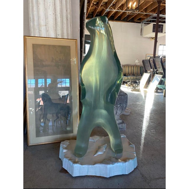 1989 "Standing Bear" Polyresin Sculpture by Louis Von Koelnau Chairish