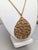 Napier Vintage 1970s Signed Napier Brutalist Goldtone Tear Drop Shaped Pendant Necklace For Sale - Image 4 of 8