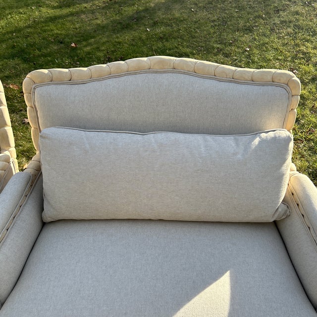 Late 20th Century Pair Twisted Rope Wood Carved Arm Chairs For Sale - Image 9 of 9