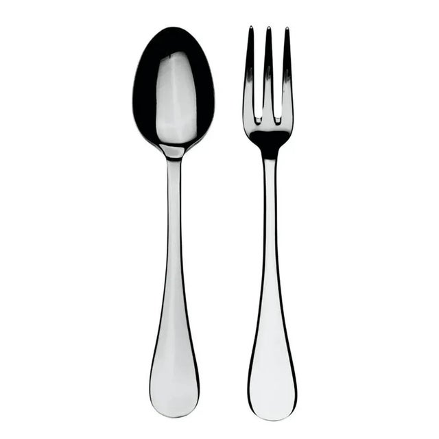 Contemporary Mepra Brescia 2-Piece Serving Set (fork & Spoon) For Sale - Image 3 of 3