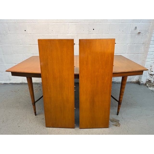 "Forward Trend Collection" Expanding Dining Table Attributed to Johnson Furniture For Sale - Image 11 of 18