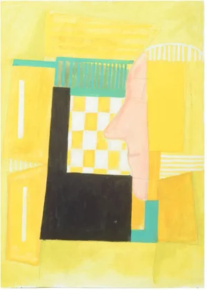 Osmund Hansen, Abstract Composition, 1960s, Gouache on Paper