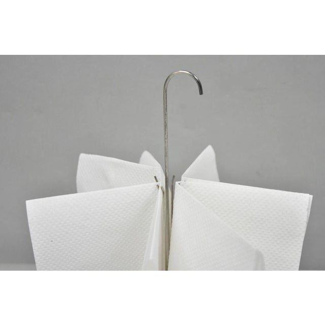 Mid 20th Century Danish Modern Silver Plated Umbrella Cocktail Napkin Holder - a Pair For Sale - Image 9 of 14