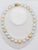 Estate White and Yellow South Sea Pearl Necklace with Diamond Clasp For Sale - Image 4 of 11