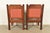 Harden Furniture Style Antique Arts & Crafts Carved Oak Library Chairs, Pair For Sale - Image 11 of 12