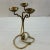 Metal Vintage Joe Spoon Hand Wrought Brass 3 Arm Candle Holder Signed and Dated 1995 For Sale - Image 7 of 12